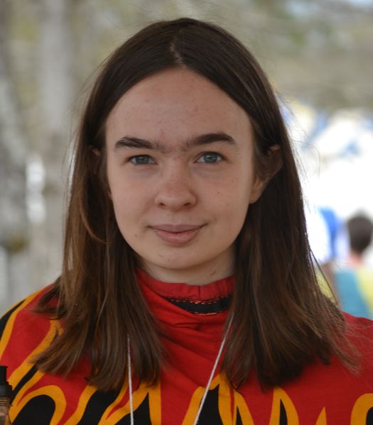 File:Sigrid Mondegreen in flame hood.JPG